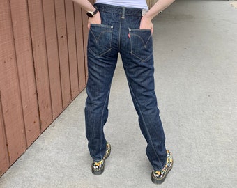 90s LEVIS Engineered Jeans 1999 Size 31 Dark Wash - Etsy