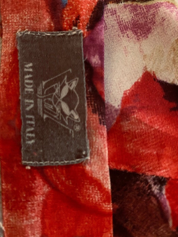 60s Floral Cotton High Waisted Cigarette Pants, M… - image 4