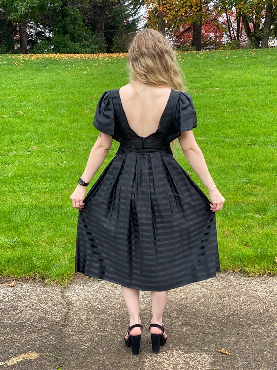 80s Albert Nipon Sheer Silky Striped Dress Size 4 Union Tag Nipon Boutique Etsy UK