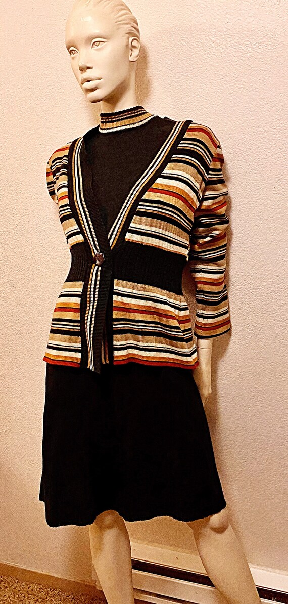 knit dress and cardigan set