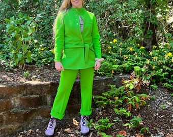Lime Green Pantsuit - Etsy