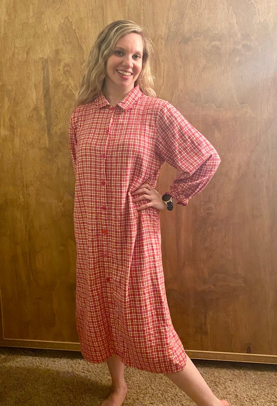 90s APRIL CORNELL Flannel Nightgown, Cornell Tradi