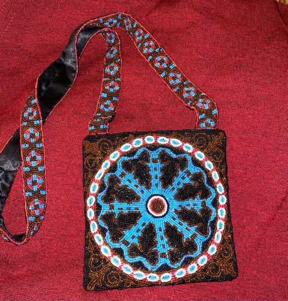 70s SWEE LO Beaded Handbag - Hippie Purse Boho Ba… - image 3