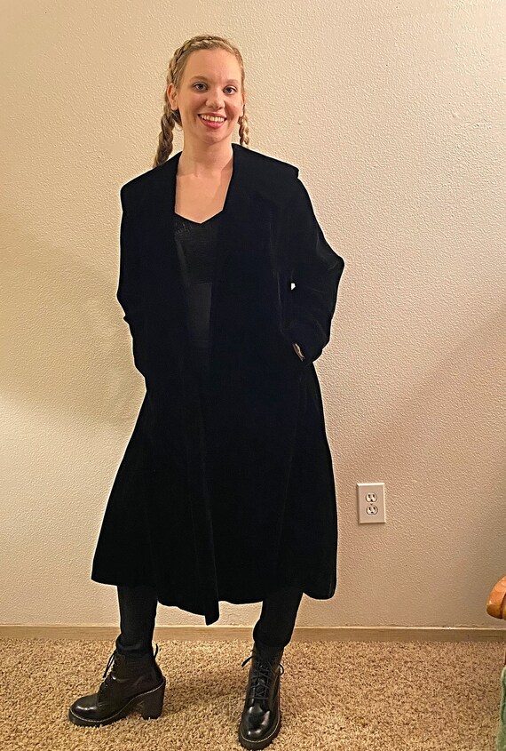 40s CITY OF PARIS San Francisco Black Velvet Coat