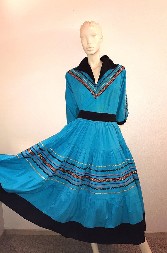 50s Dress - 1950'sTwo Piece - Vintages Patio Dress