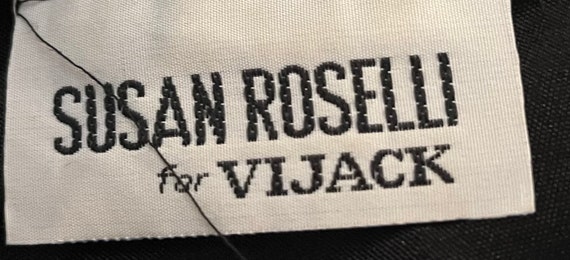80s Draped Wrap Dress Susan Roselli for VIJACK Bl… - image 7