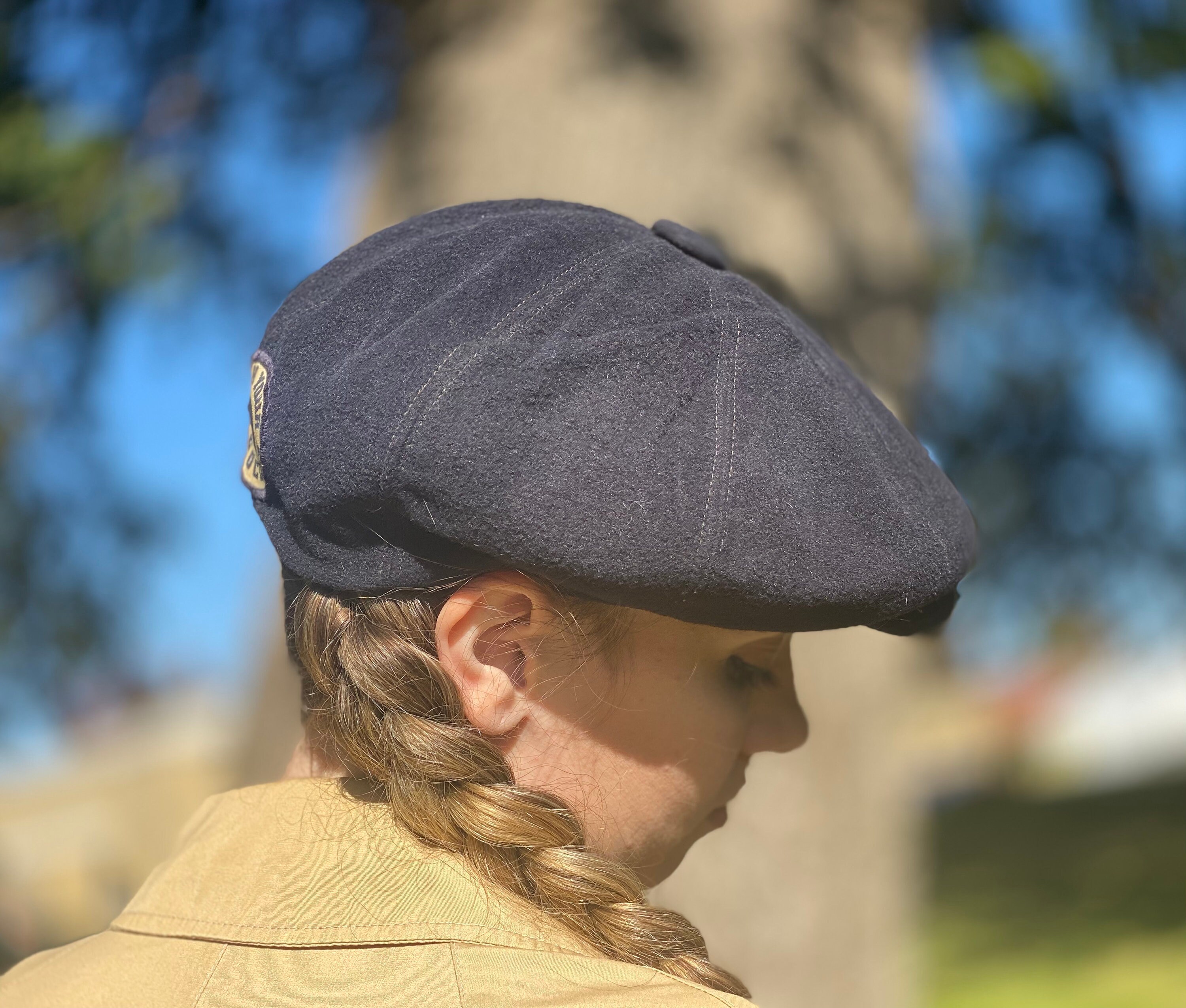 1940s Wool Newsboy Cap Hat by Dorfman 