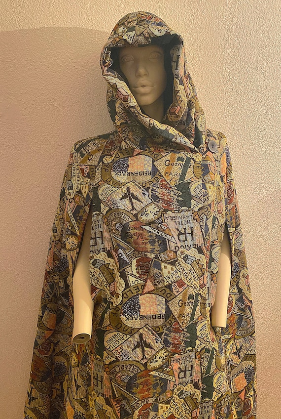70s Hooded Cape, QUEEN of CAPES Full Length Hooded