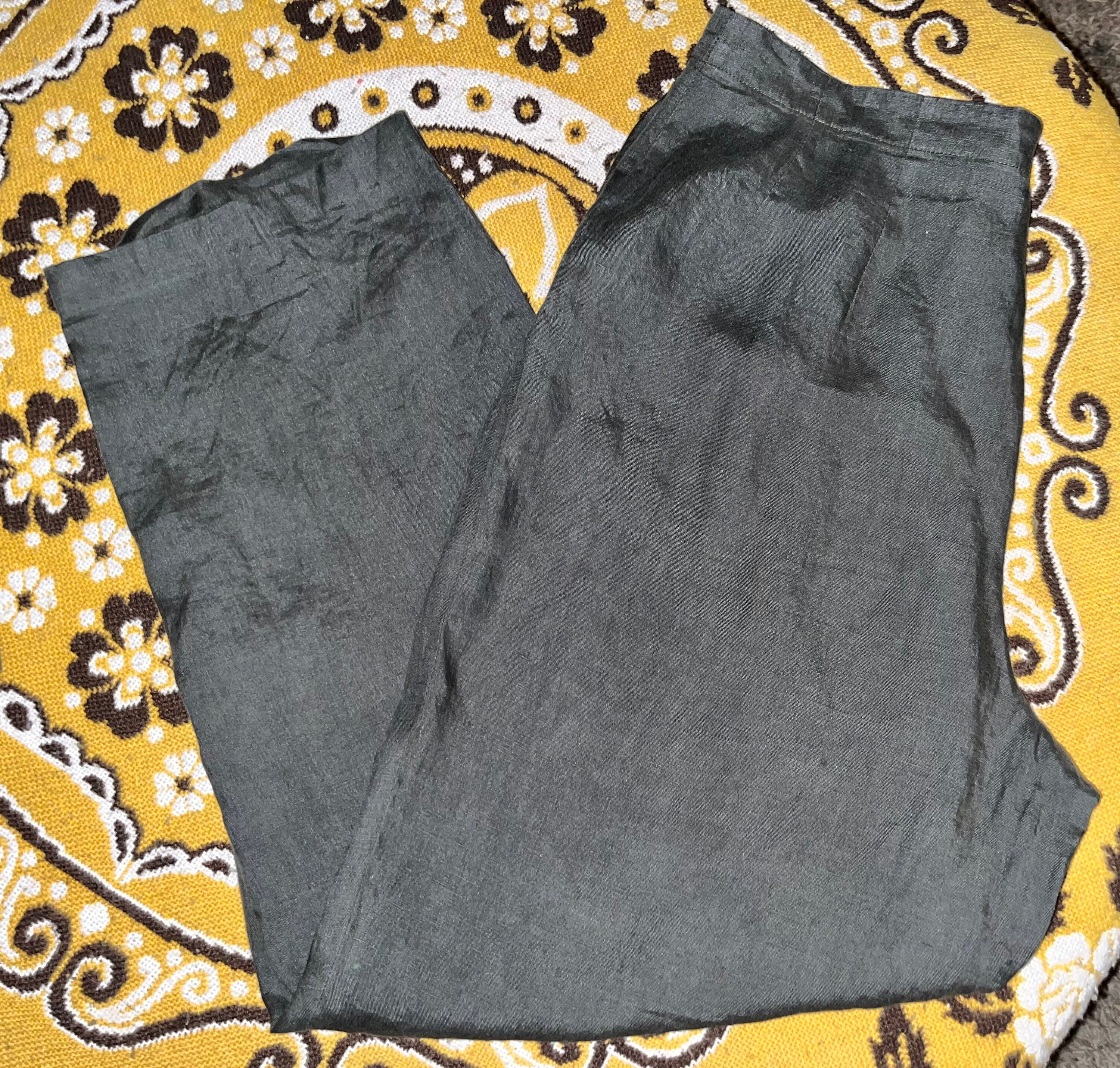 Buy Vintage ARMANI Le Collezioni Wide Leg Linen Trousers Pants 