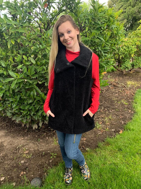 90s EILEEN FISHER Alpaca/wool Vest Coat 
