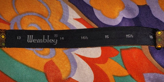 60s MOD Self Tie Vintage Bow Tie by WEMBLEY MCM P… - image 4