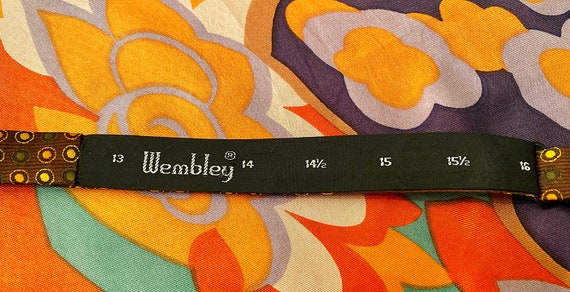 60s MOD Self Tie Vintage Bow Tie by WEMBLEY MCM P… - image 3