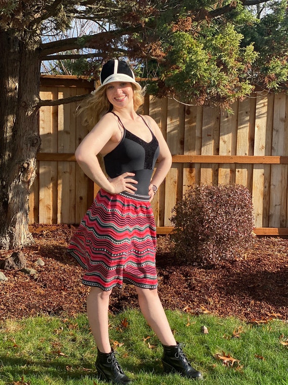 Y2K  MISSONI Knit Striped Skirt - Size 46 - M Mis… - image 4