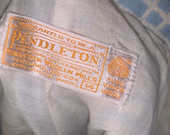 Vtg 1960's PENDLETON Striped Wool Kick Length Sui… - image 10