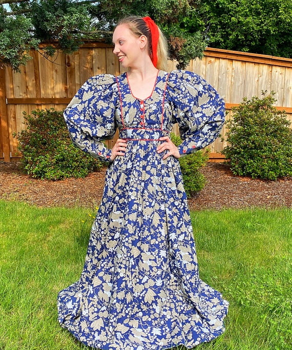70s TRAVERS TEMPOS LONDON Prairie Dress, Victorian