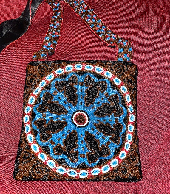 70s SWEE LO Beaded Handbag - Hippie Purse Boho Ba… - image 4