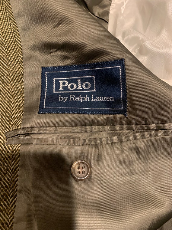 90s POLO by Ralph Lauren Italy Herringbone Sports… - image 10