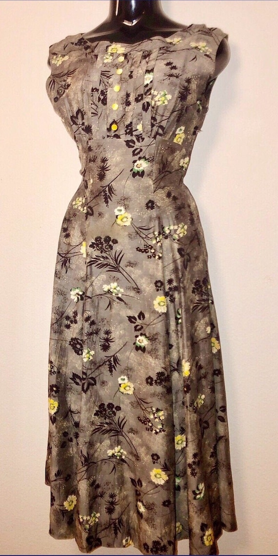 40s Rockabilly Swing Dress,DEPRESSION ERA Floral P