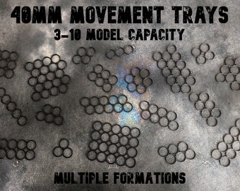 40mm Movement Tray | Carbon Fiber Reinforced | 3-10 Slots | Warhammer 40k and Age of Sigmar