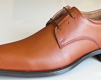 Men’s Handmade Leather Modern Classic Lace up Leather Lined Perforated Dress Formal Oxfords Shoes