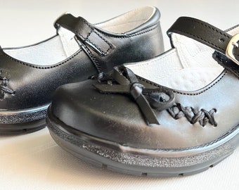 Girl Shoes 218#|100% Leather and handmade|Comfortable|Lovely|Black|School Uniform Shoes |Dress Shoes|Little girl shoes |Big girl shoes｜