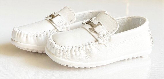 Boys white loafers sale