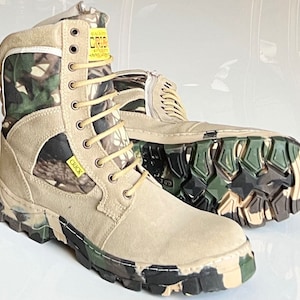Men‘s Military Tactical Work Boots Hiking Motorcycle Combat Boots Leather