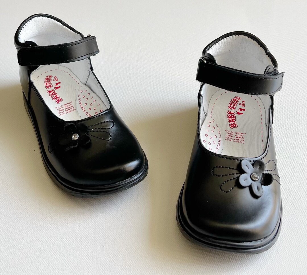 Mary Jane Girl Shoes 100 Leather and Handmade comfortable lovely black