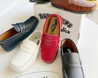 Boys shoes |handmade |Leather |Lovely soft shoes |Slip on Loafers Flat shoes |Toddler|Little kid|Big boys|Baby first walker shoes