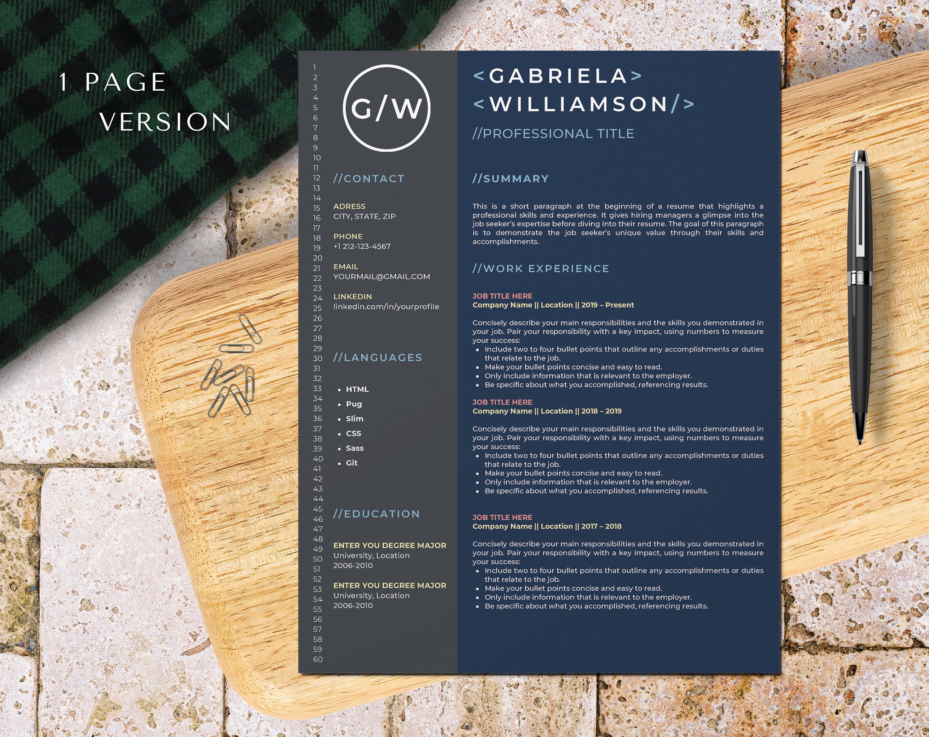 It Developer Resume Template for Canva, Software Developer and Engineer ...