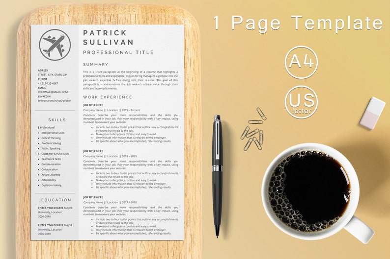 Aviation Resume Template for Word - Il 794xN.3920299290 Kokm