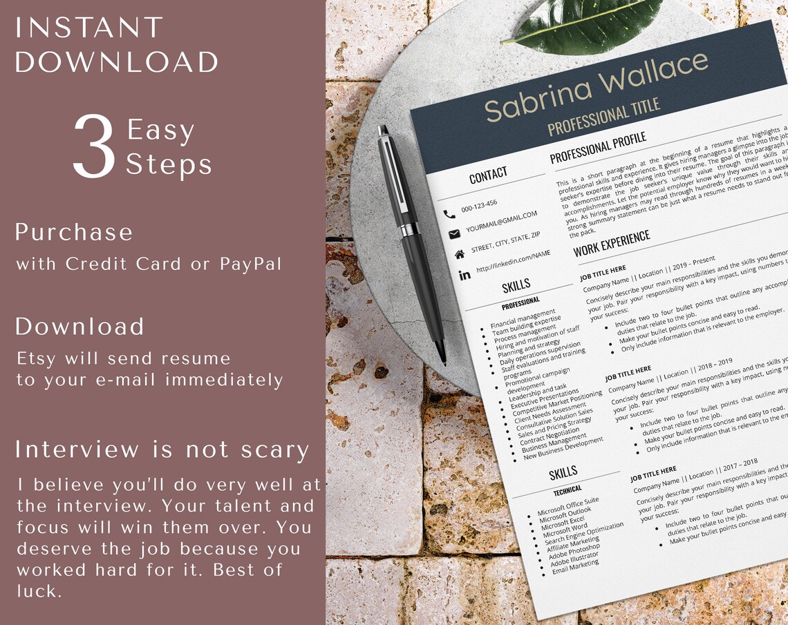 Harvard & Yale Resume Template for Google Docs, Federal Government