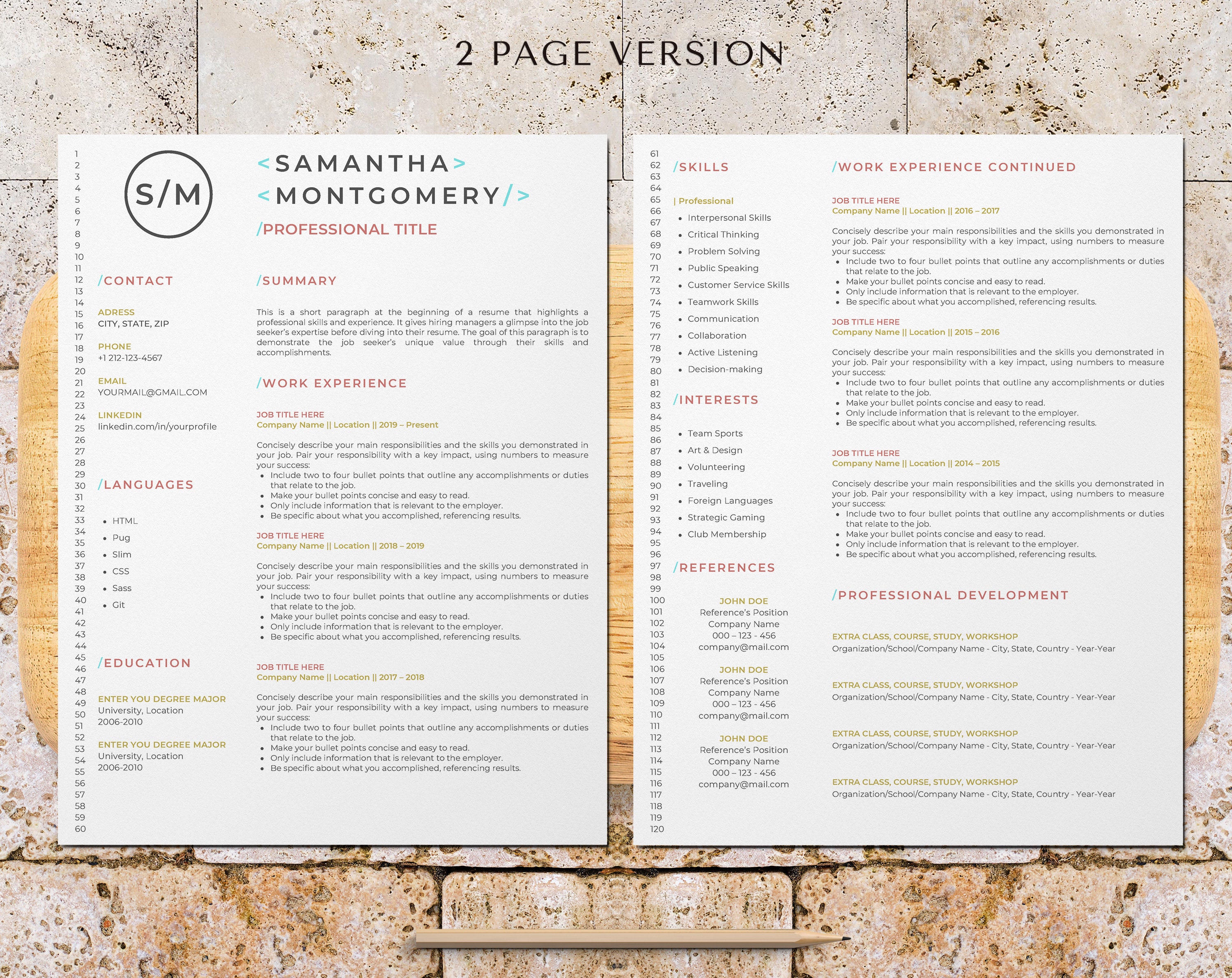 Web Developer Resume Template for Canva, Software Developer, Software ...