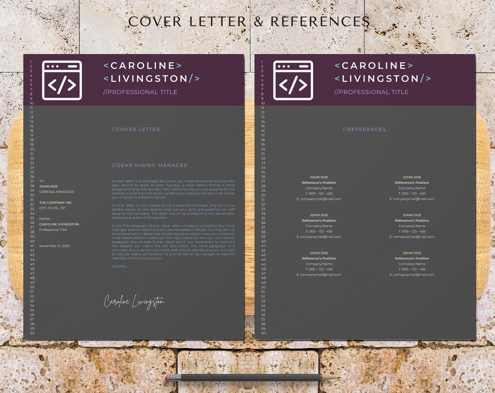 Developer Resume Template for Canva: for Software Web Engineers, It ...