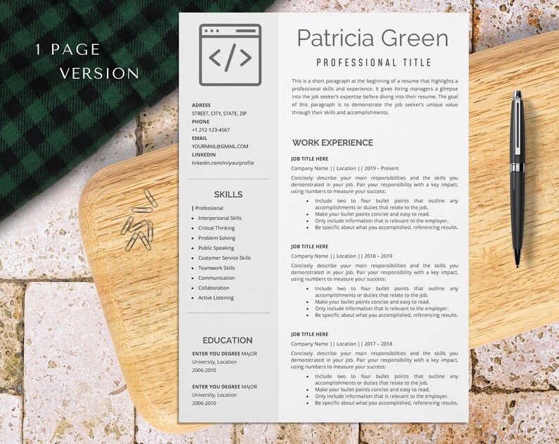 software developer resume template