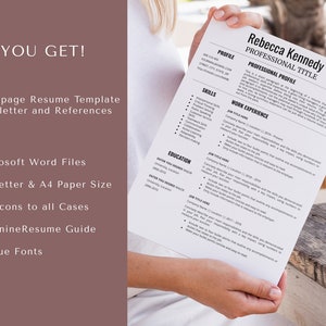 Federal government resume template for Google Docs, Military resume, USA jobs resume, Harvard & Yale resume, two column, single page image 6