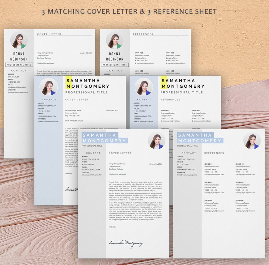 Stay at Home Mom Resume Template for Word, Bundle 3 Resume Templates ...