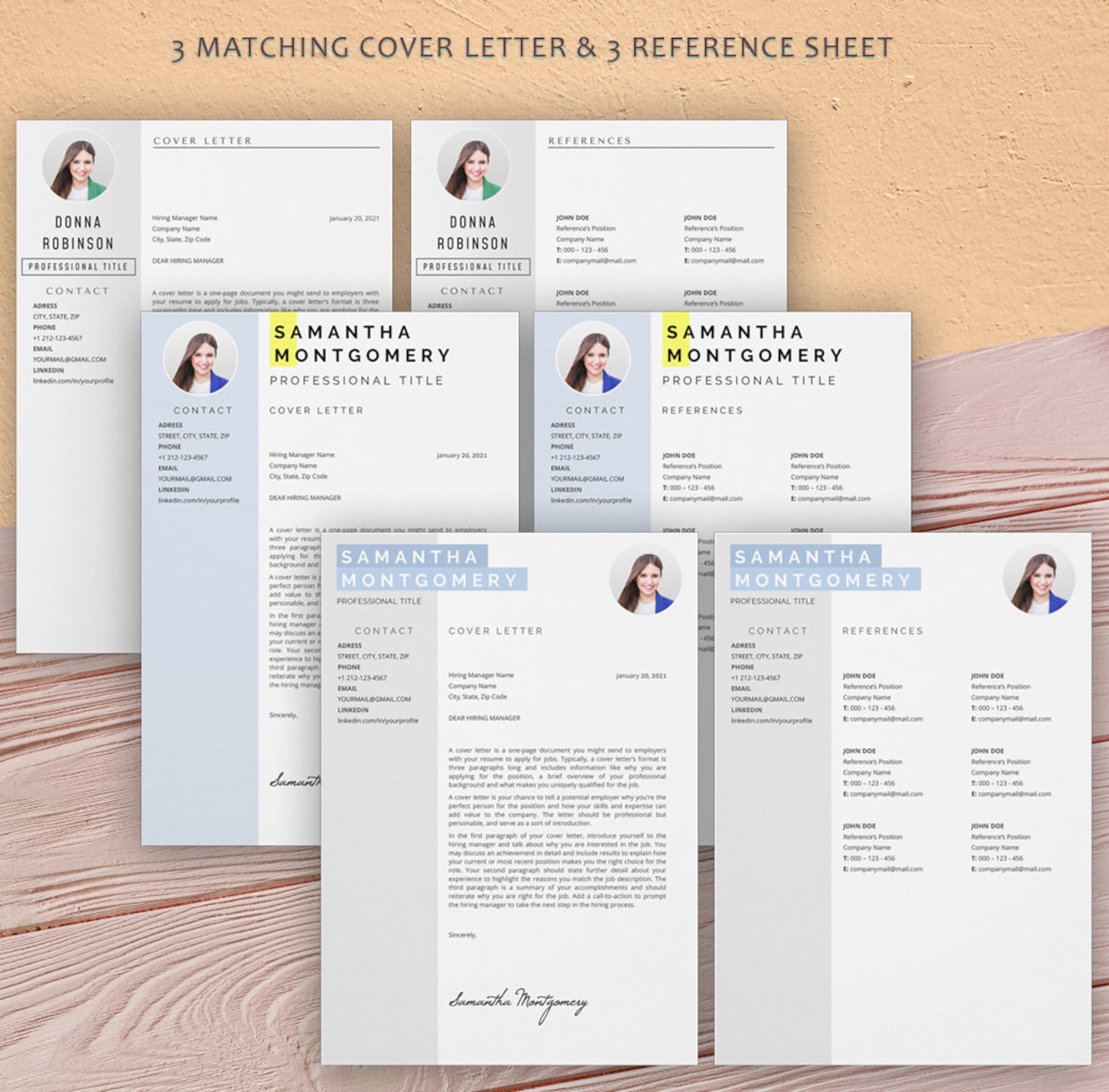 Stay at Home Mom Resume Template for Word, Bundle 3 Resume Templates ...