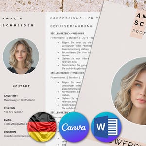 Vorlage bewerbung für Word und Canva, lebenslauf vorlage, deckblatt vorlage, anschreiben vorlage, motivationsschreiben vorlage