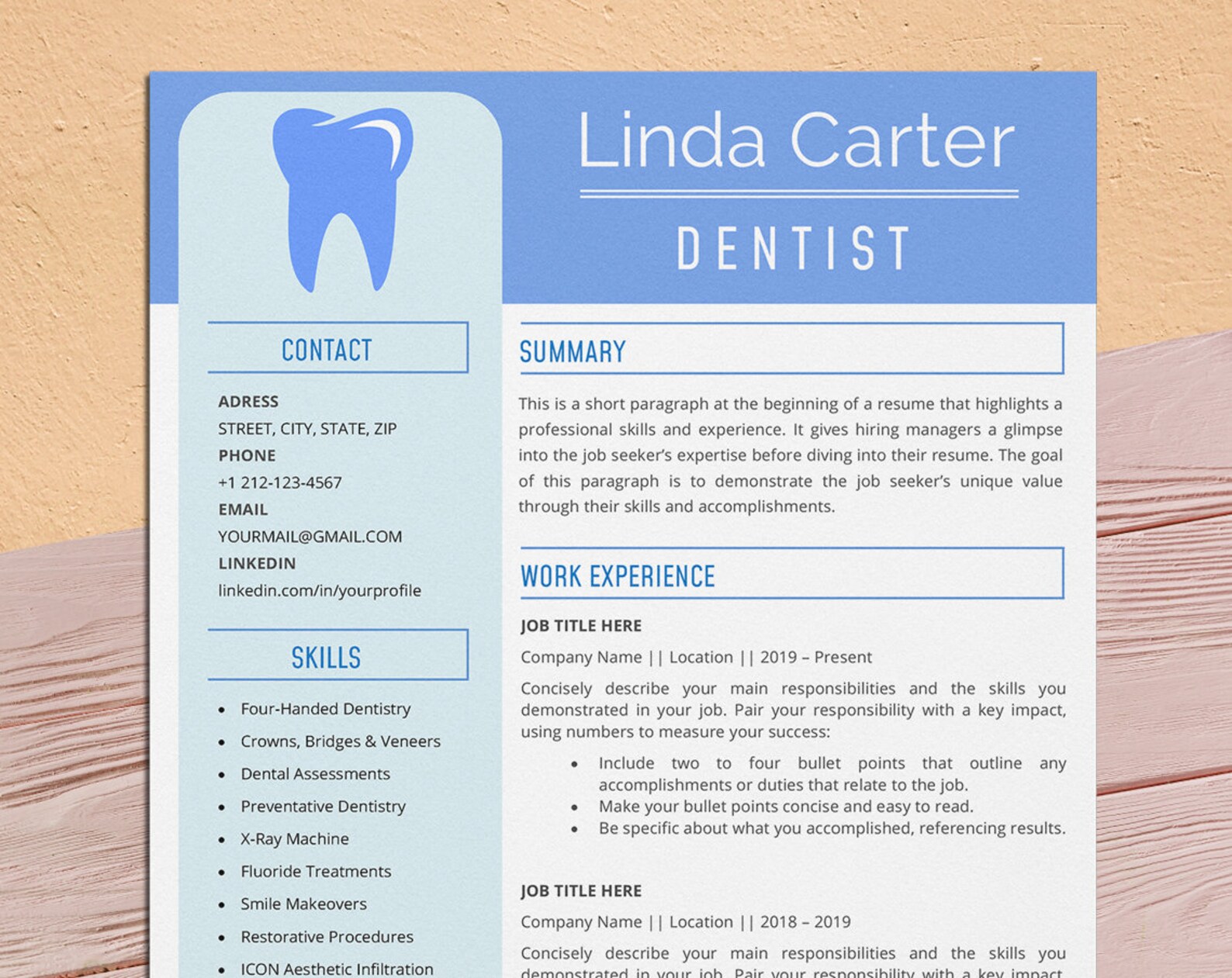 Dental Assistant Resume Template - Il 1588xN.2960170267 8nwb