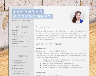 Clean resume template for Word, Professional, Minimalist, Basic, Simple, Modern, Functional, Creative Design, Nurse, Teacher, Cover Letter