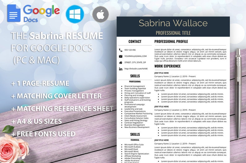 Harvard & Yale Resume Template for Google Docs Federal Etsy Harvard & Yale Resume Template for Google Docs Federal Etsy