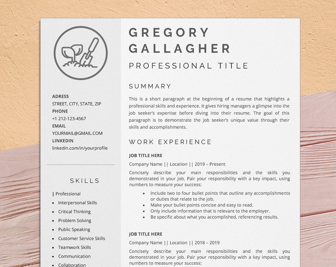 Gardener Resume Template for Word - Il 1080xN.4865597122 62pr 