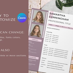 child actor resume template with photo