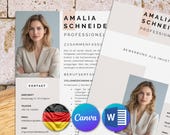 Lebenslauf vorlage für Word und Canva, komplette bewerbung vorlage word German, deckblatt bewerbung vorlage, anschreiben bewerbung vorlage