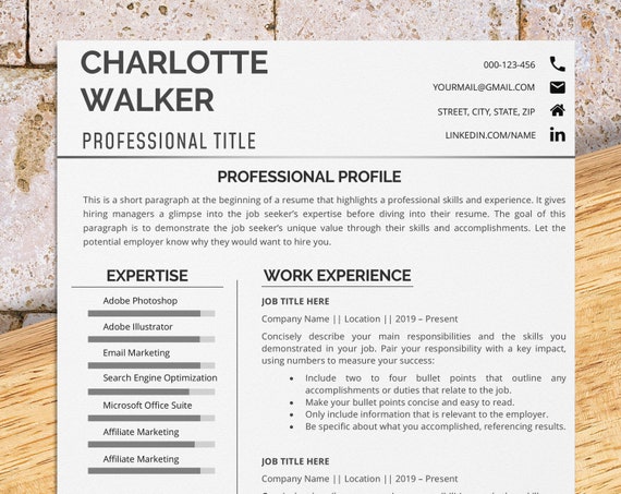 Simple resume template for Word