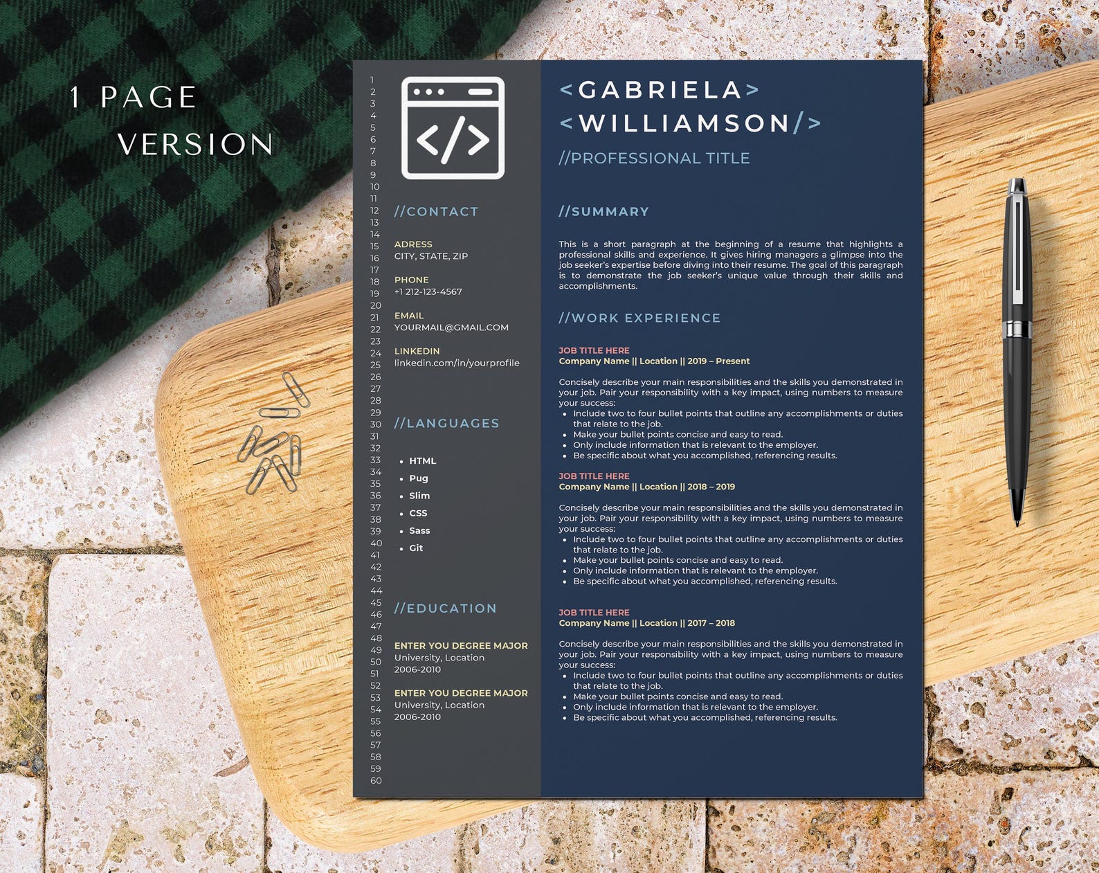 Software Developer Resume Template for Canva, Software Engineer, It ...