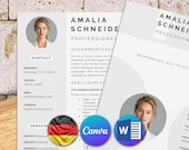 Lebenslauf vorlage für Word und Canva, Bewerbungsvorlage für Word Deutsch, deckblatt vorlage, anschreiben vorlage