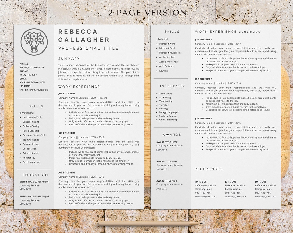 Florist Resume Template for Word - Il 1140xN.5039918815 P2bo 