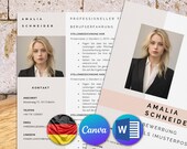 Bewerbung vorlage für Word und Canva, vorlage lebenslauf, anschreiben vorlage, motivationsschreiben vorlage, deckblatt vorlage